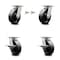 Service Caster 6 Inch Kingpinless Glass Filled Nylon Wheel Caster Swivel Locks 2 Brakes, 2PK SCC-KP30S620-GFNR-BSL-2-SLB-2 - alternate 1